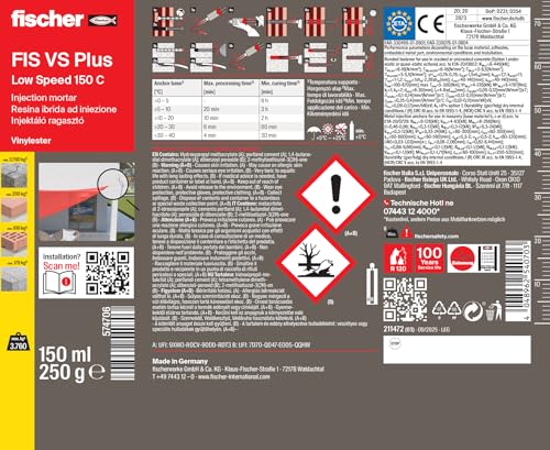 Fischer PowerPack FIS VS Plus Ancorante Chimico 150 ml universale
