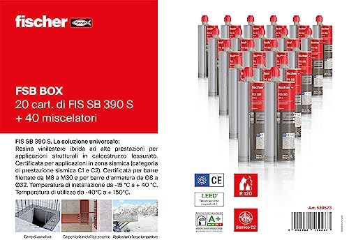 Fischer FIS SB 390 S ancorante chimico 20 cartucce sismico