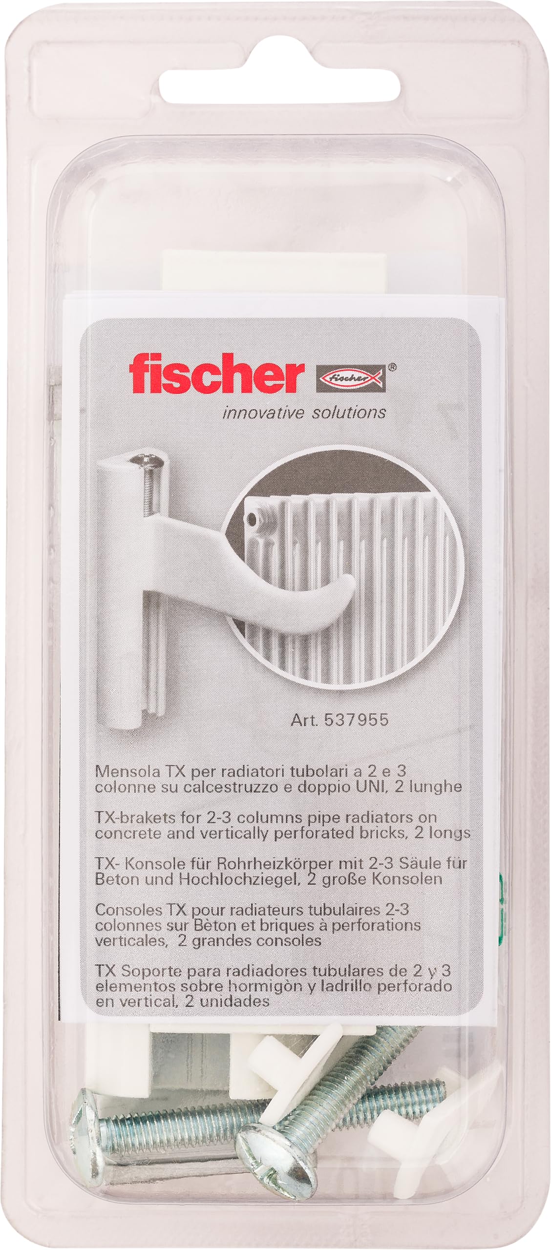 Fischer TX 537955 mensola radiatori tubolari 2-3 colonne