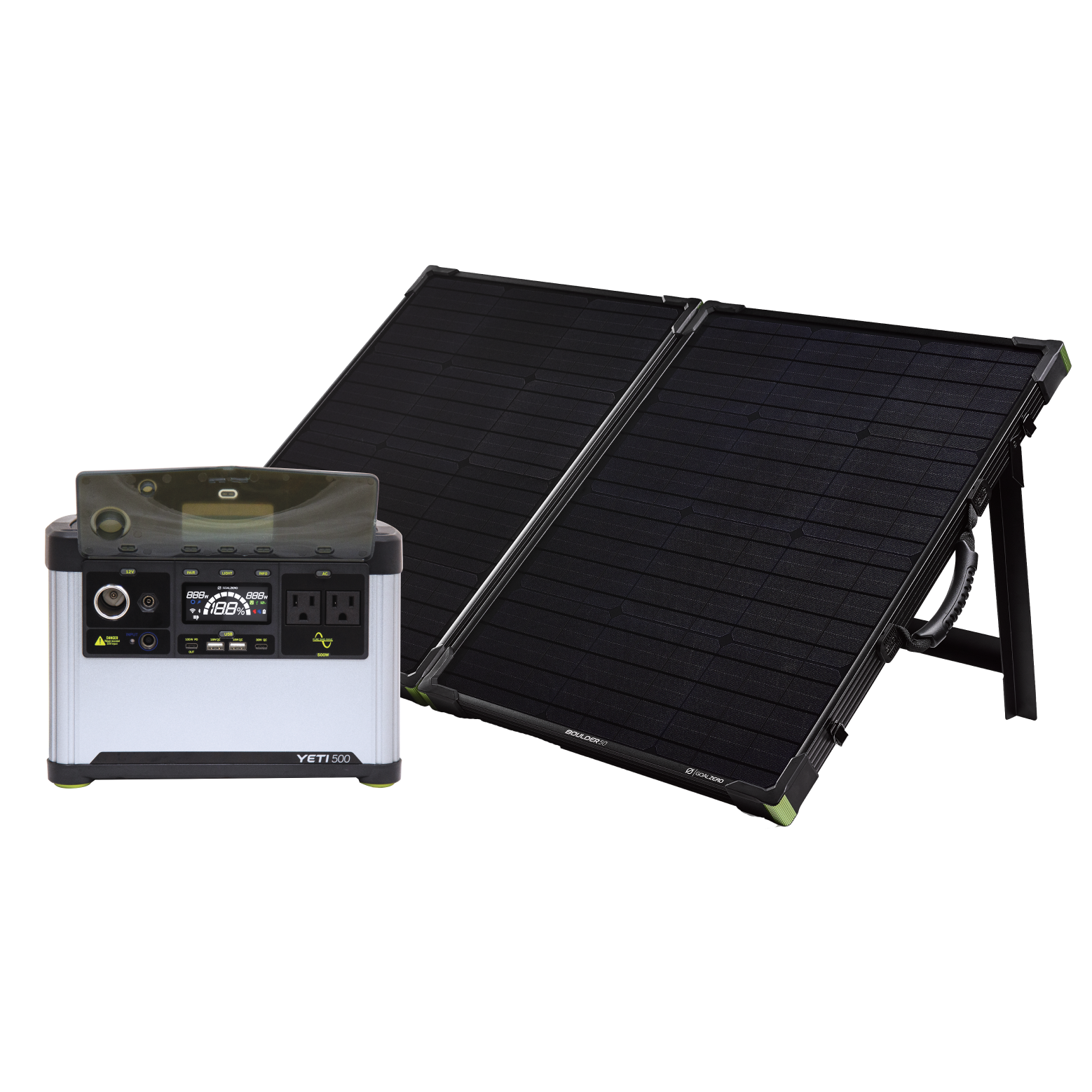 GoalZero Yeti 500 + Boulder 100 kit solare 499Wh valigia