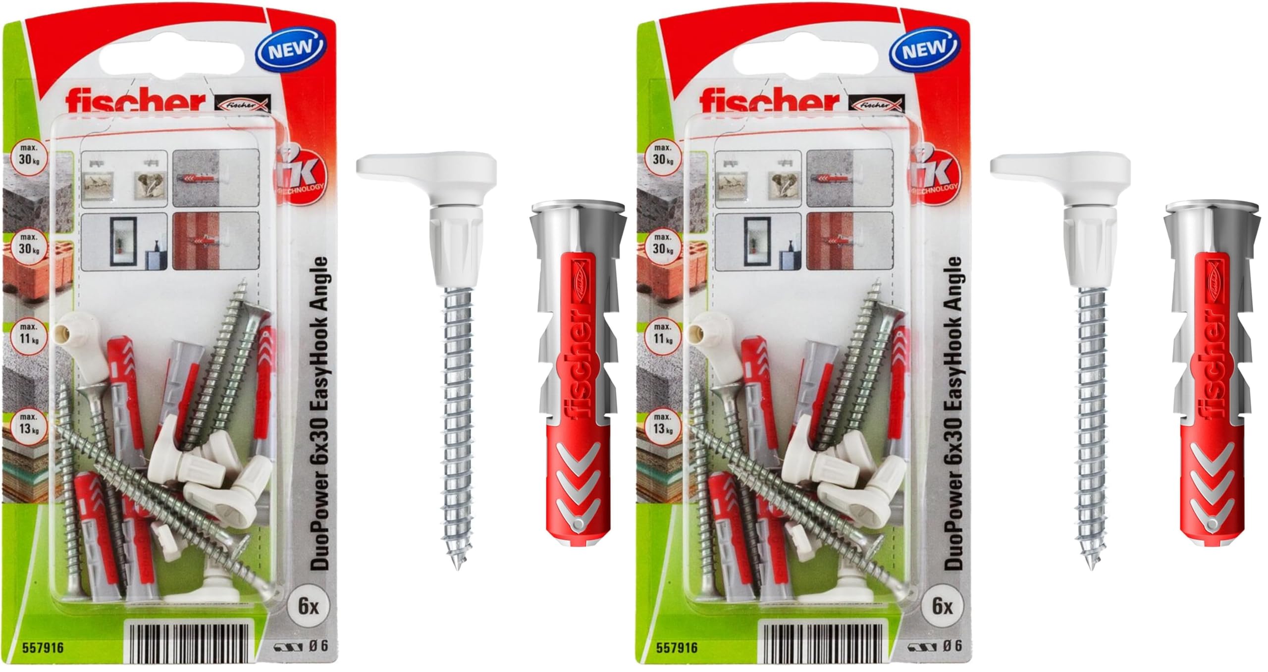 Fischer EasyHook Round Ganci Tondi 6 Pezzi con Tasselli