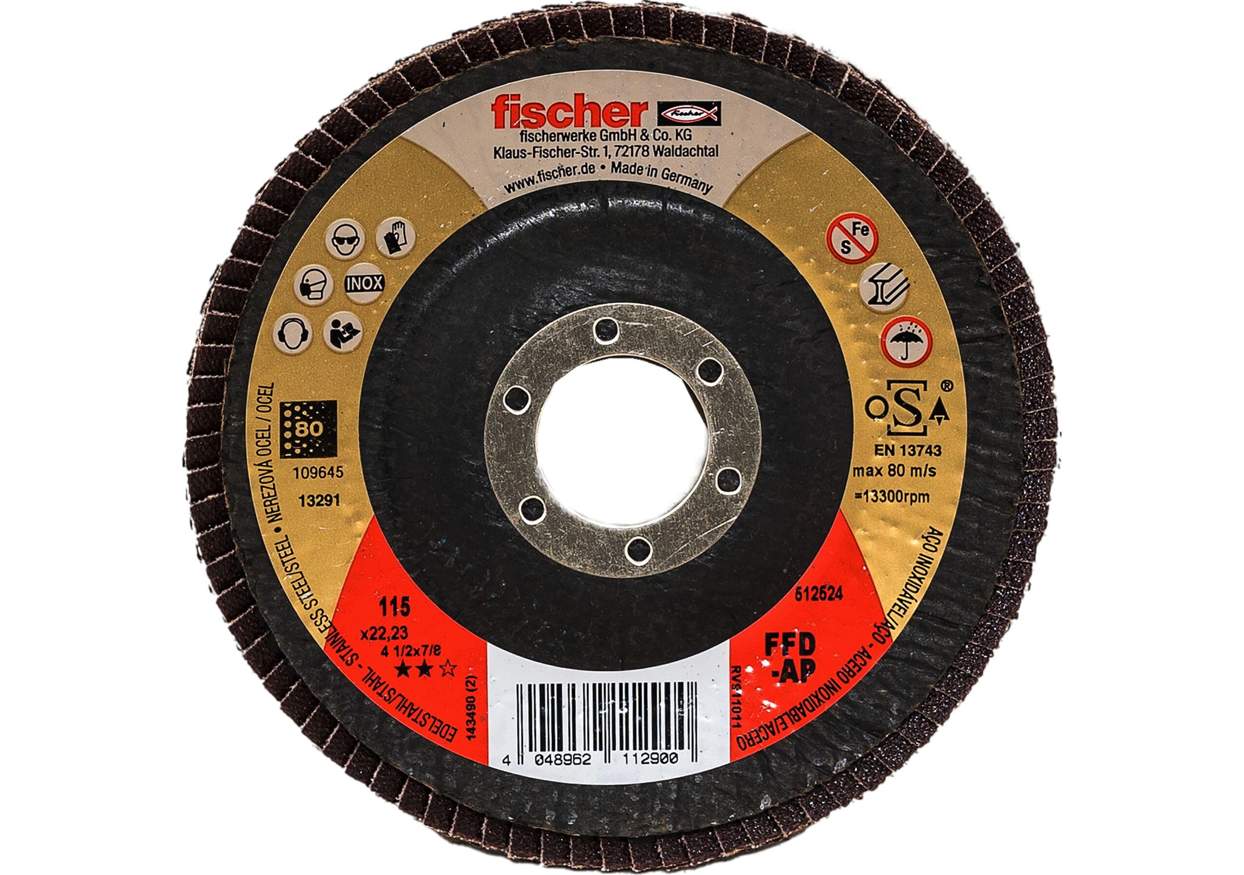 Fischer FFD-AP 115 K60 disco lamellare zirconio acciaio