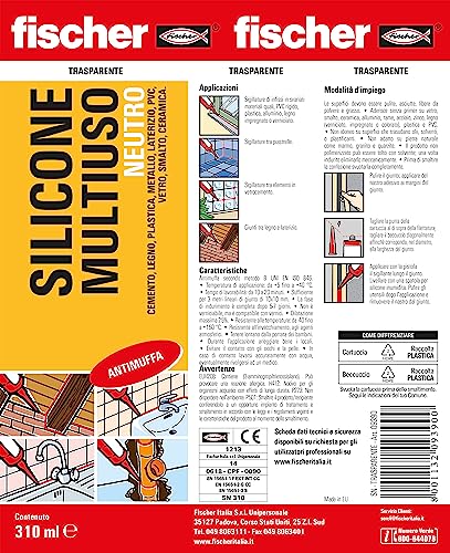 Fischer SN Silicone Neutro Trasparente Antimuffa