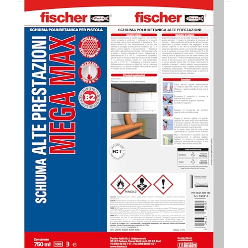 Fischer PUP Mega Max 750 schiuma poliuretanica 750 ml