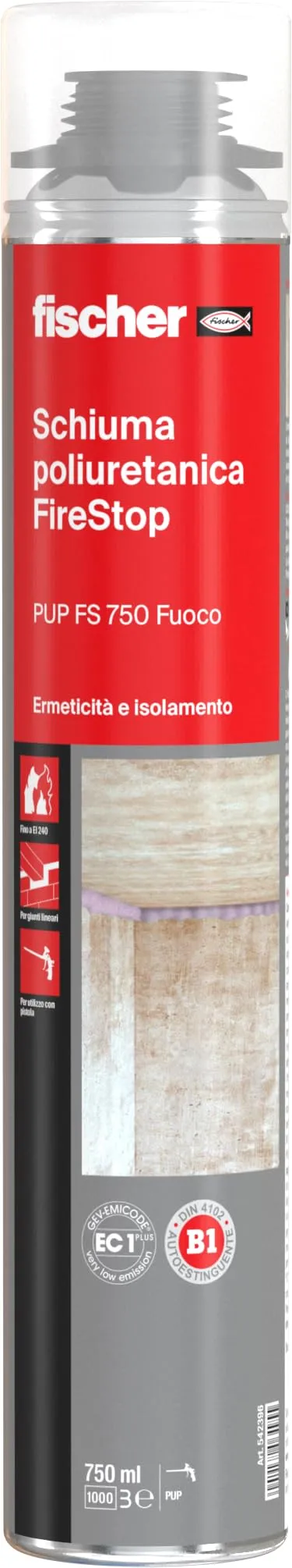 Fischer PUP FS 750 schiuma poliuretanica antifuoco EI240