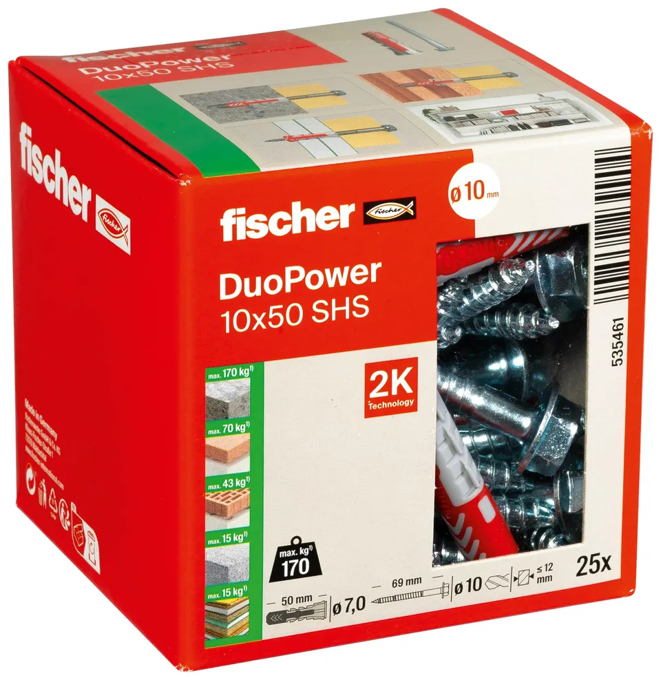 Fischer Solar DuoPower tassello universale 10x50 esagonale 25pz
