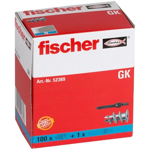 Fischer GK tasselli cartongesso 100 pz con utensile