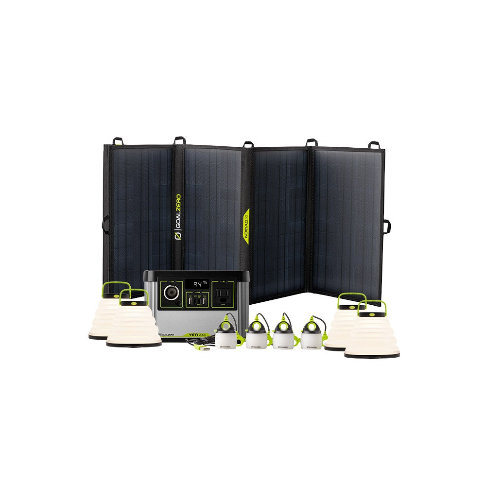 Goal Zero Yeti 200X kit generatore solare Nomad 50+luci