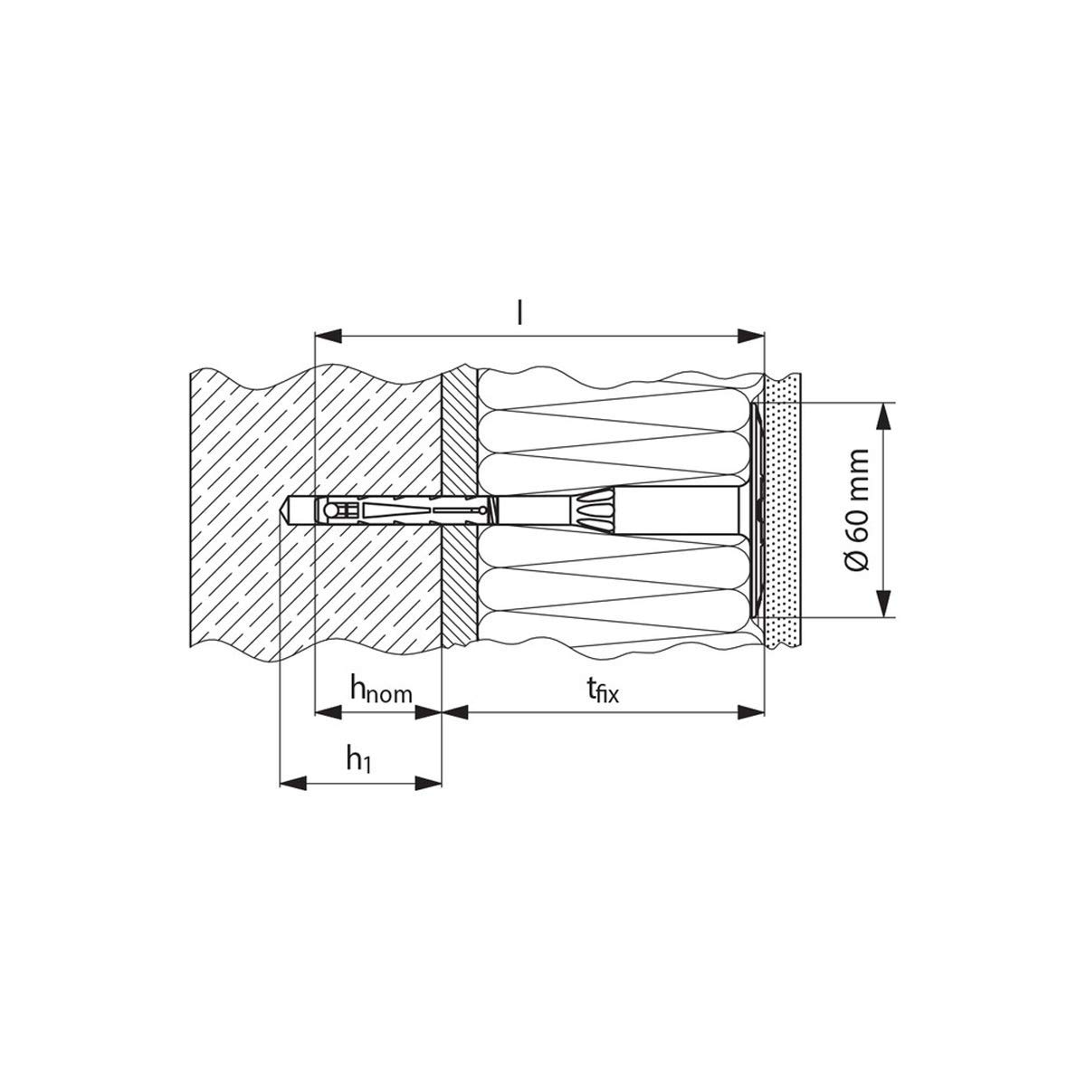 Fischer FIF-CN II 8/140 tassello cappotto pannelli 150/130 100pz
