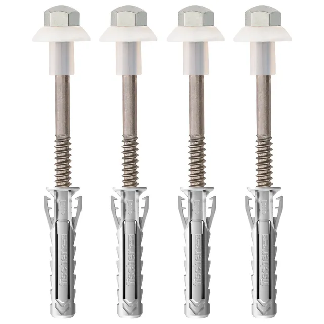 Fischer WB 2 INOX Fissaggio WC Bidet Pavimento 4 Pezzi