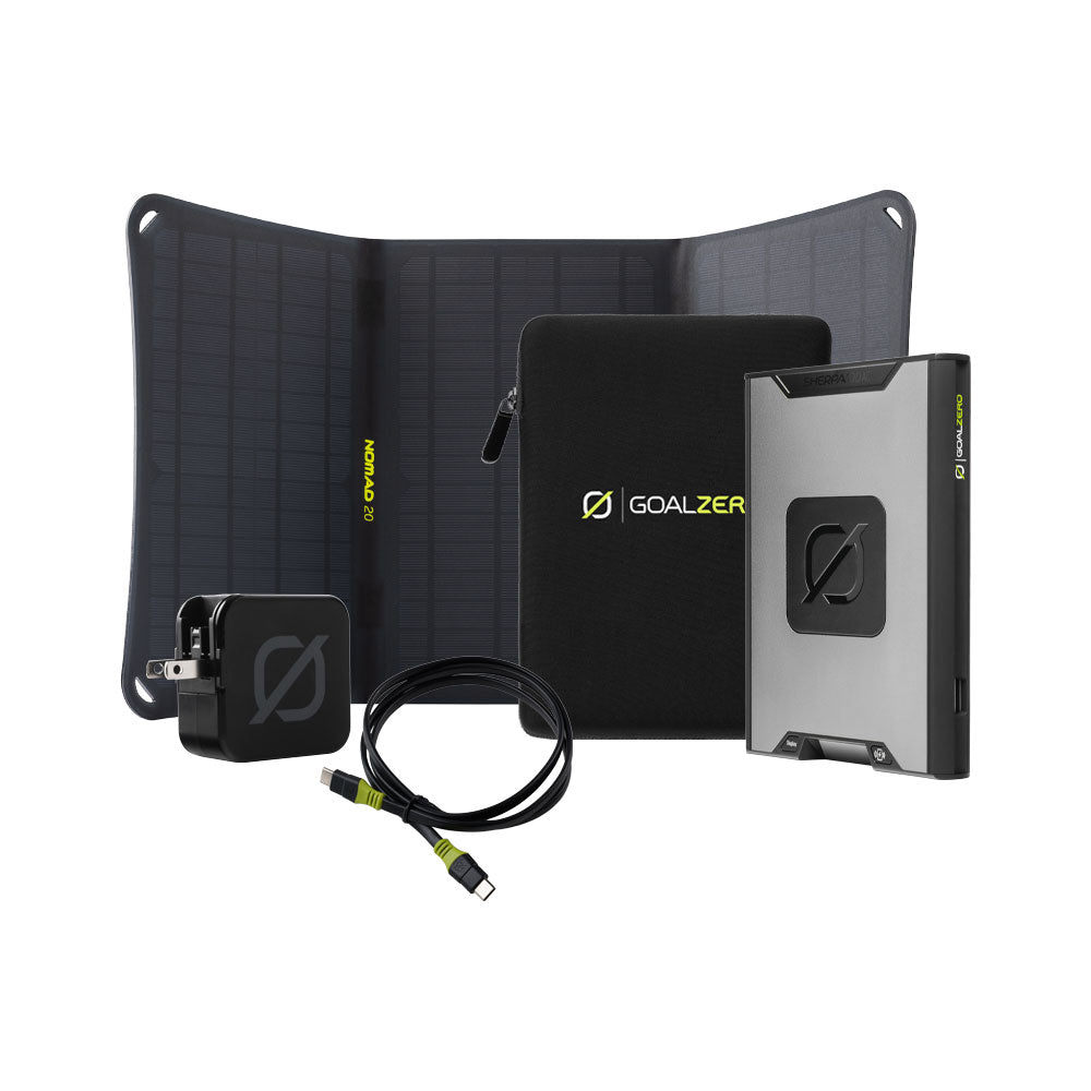 GoalZero Sherpa 100AC + Nomad 20 kit solare 95Wh con 65W