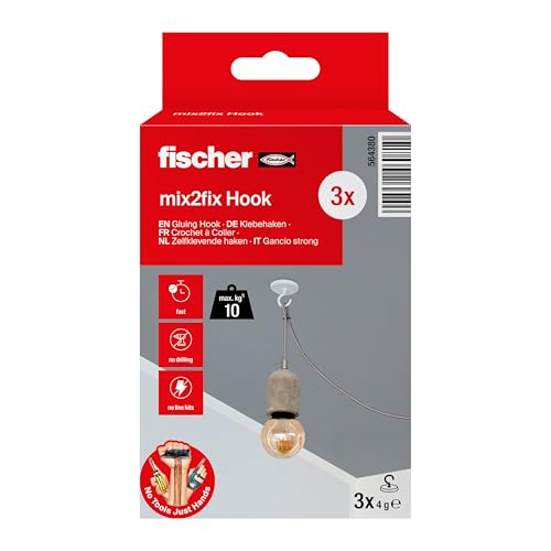 Fischer Strong ganci adesivi bianchi 3 pz 10 kg