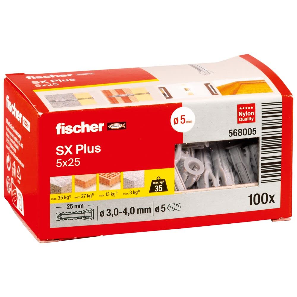 Fischer SX Plus 568014 tassello 14x70 mm 20 pezzi nylon