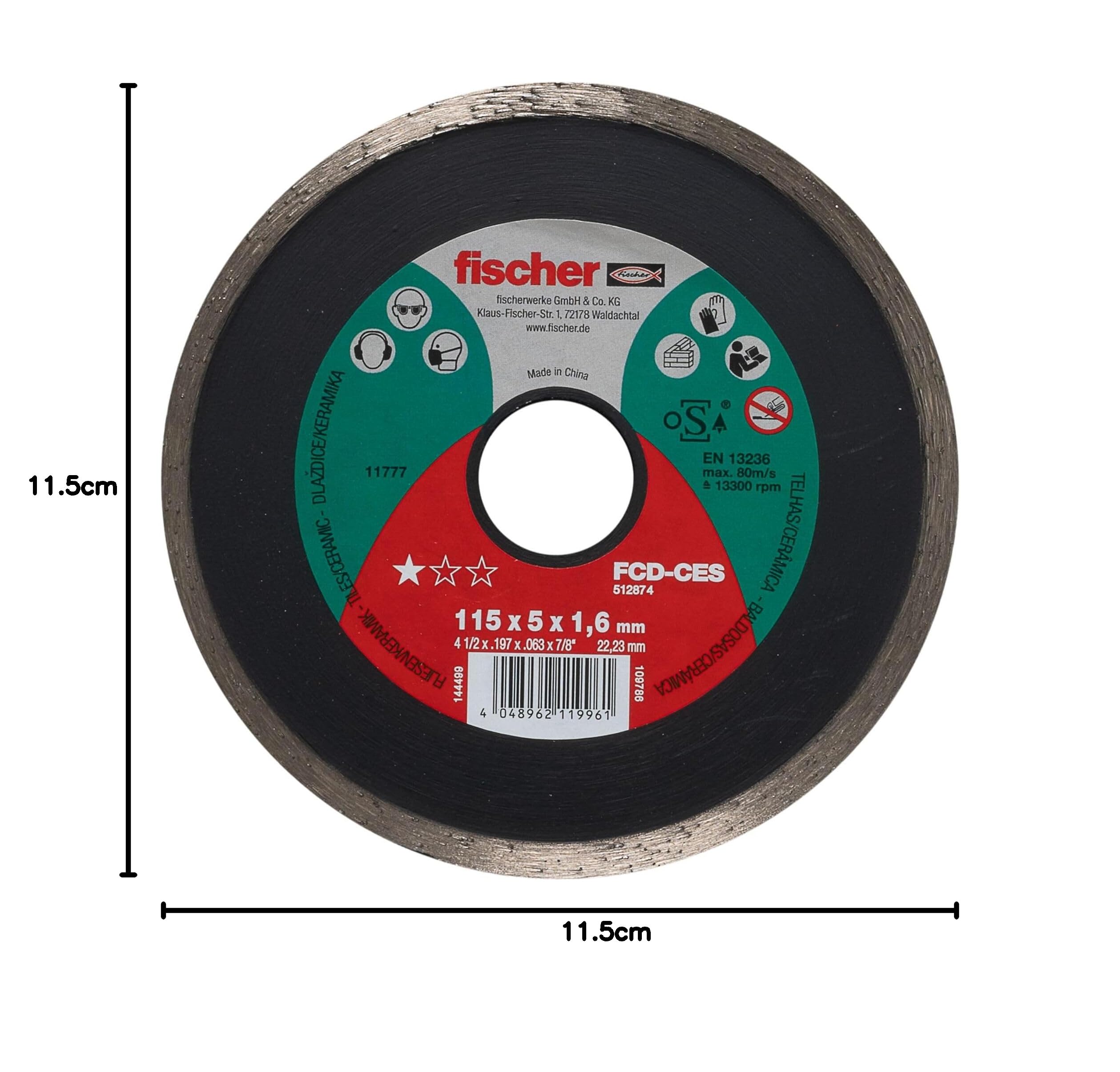 Fischer FCD-CES 115x2,0 DIA disco diamantato piastrelle