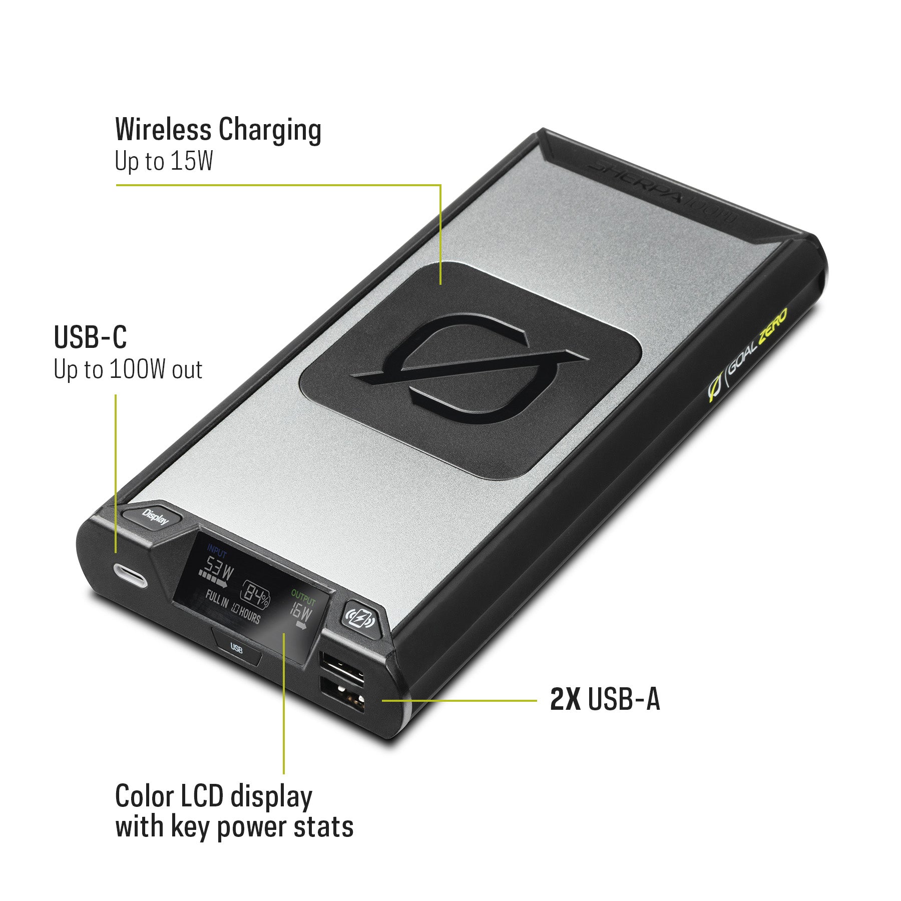 GoalZero Sherpa 100PD power bank 94,7Wh 100W nuovo