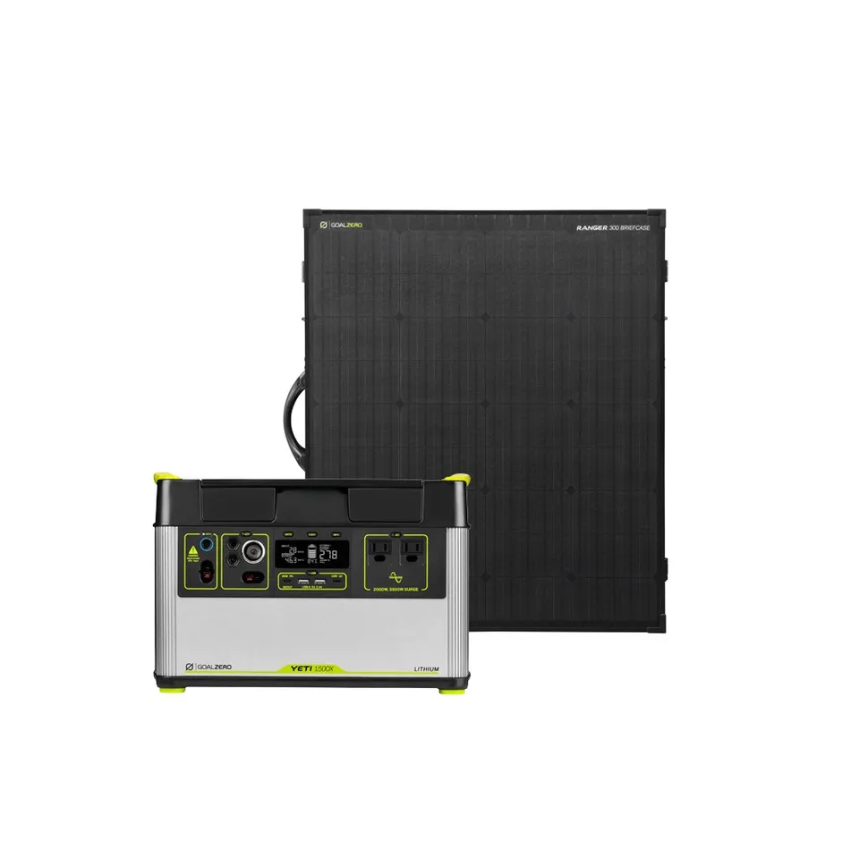 Goal Zero Yeti 1500X generatore solare con Ranger 300 BC