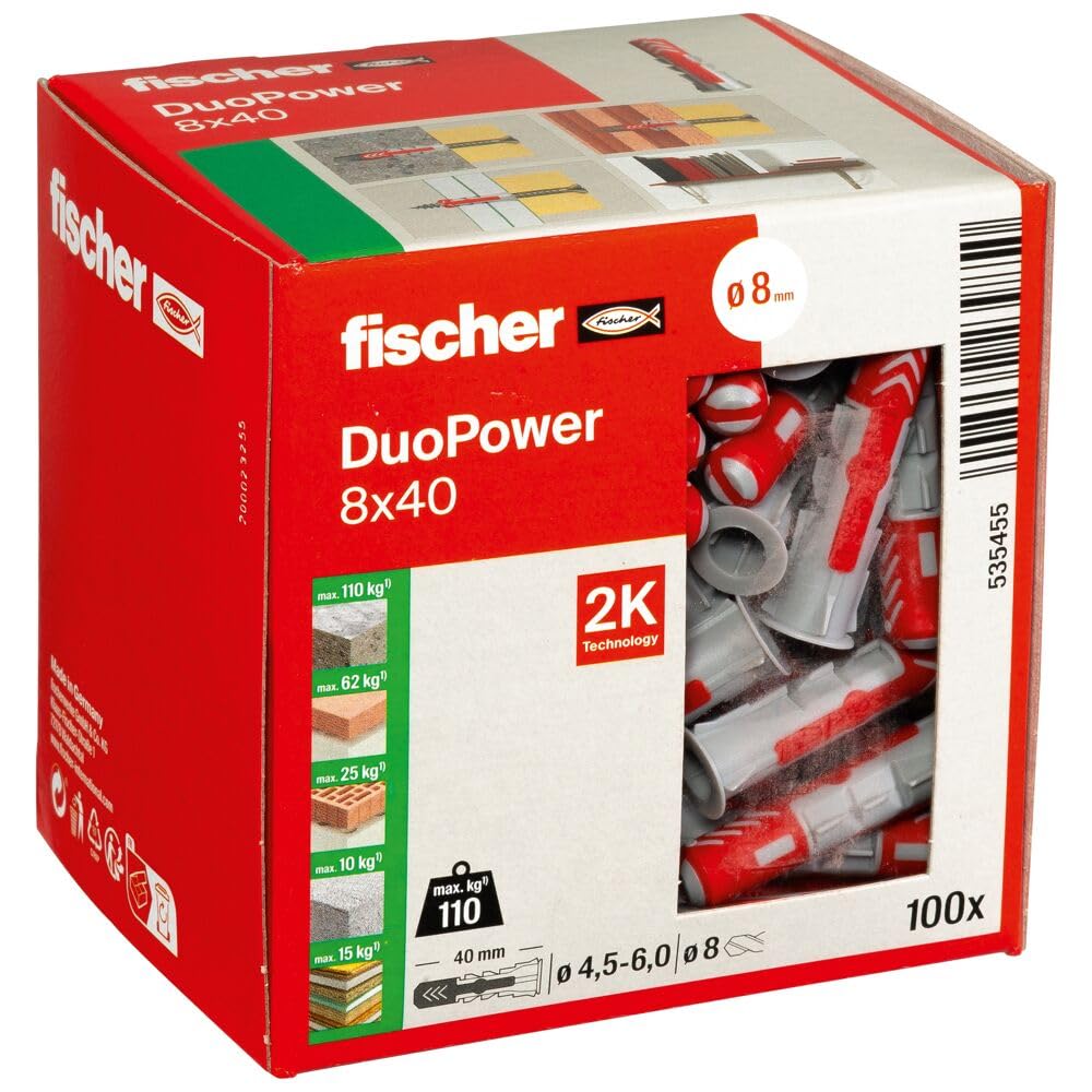Fischer Duopower 6x30 tasselli 100 pz multimateriale