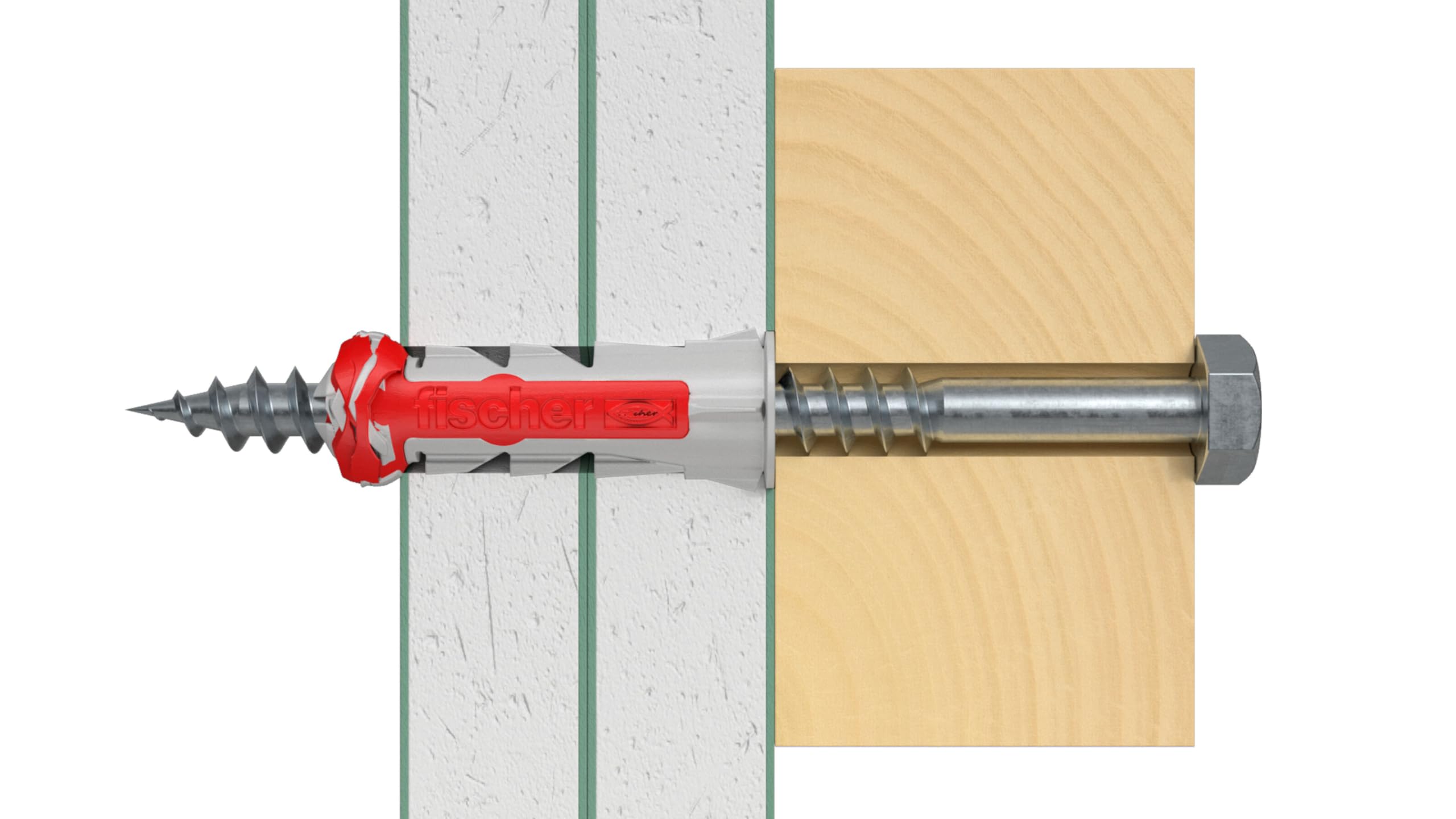 Fischer DuoPower 5x25 Tasselli con Vite 100 Pz Muro
