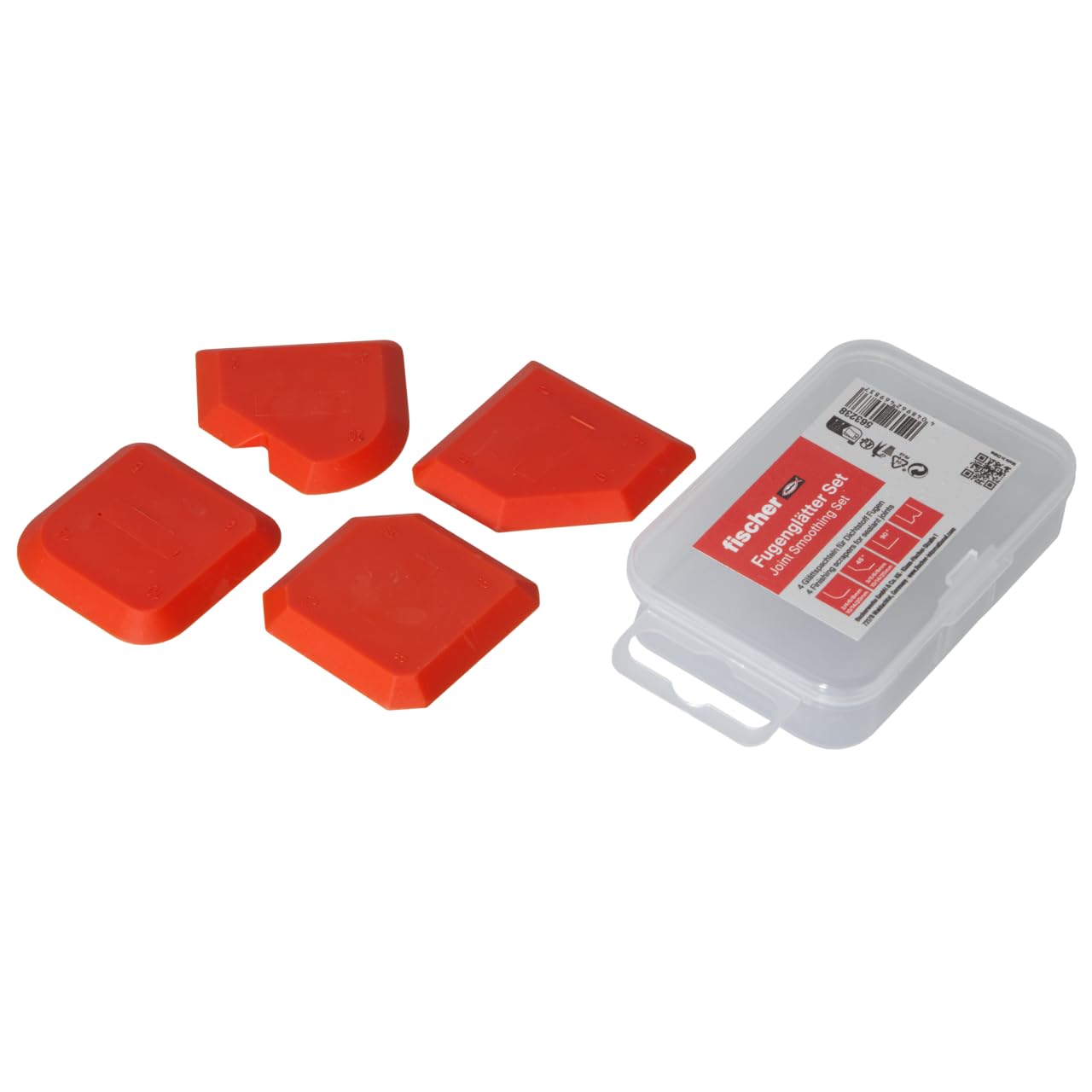 Fischer Set spatole silicone 4 pezzi fughe precise