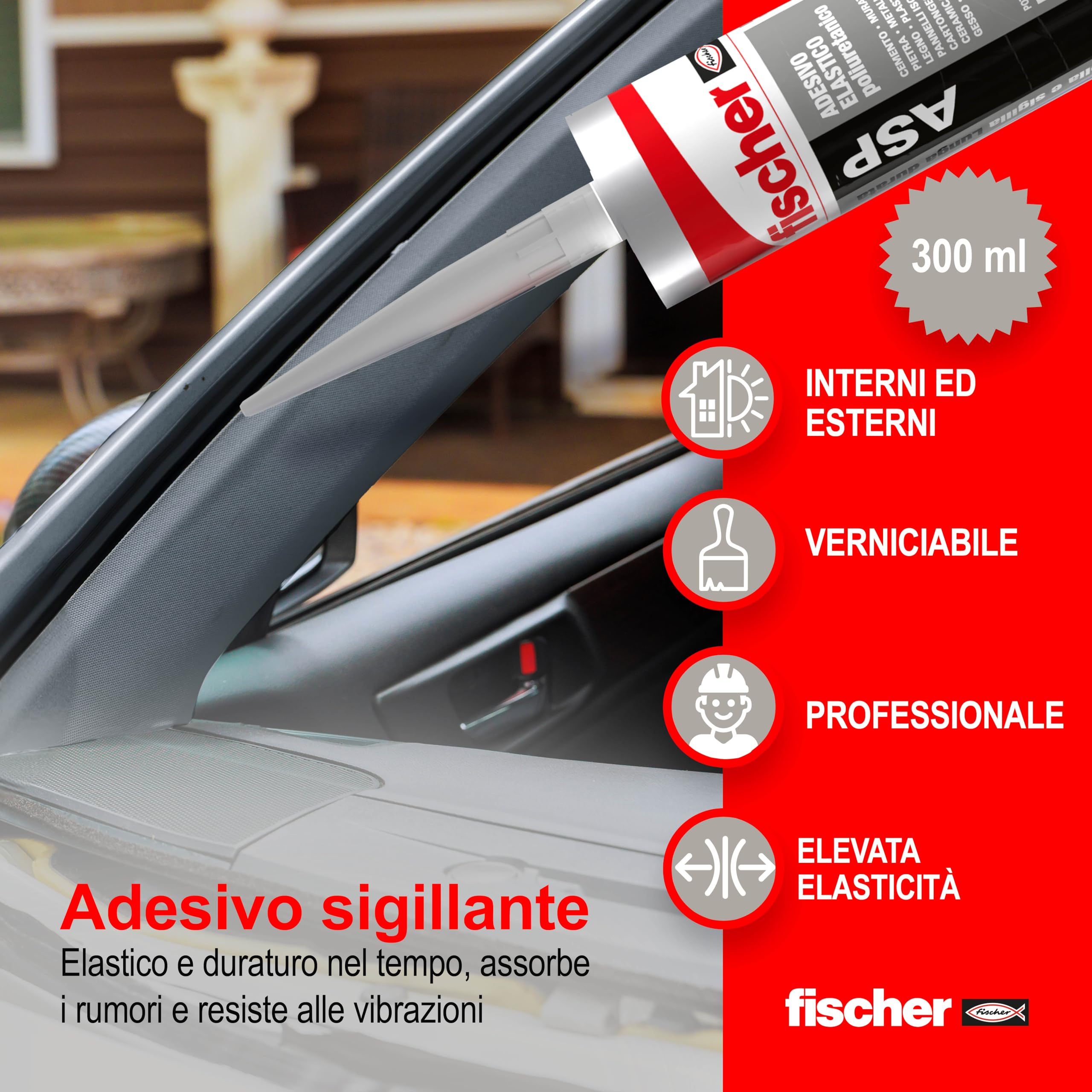 Fischer ASP Sigillante Poliuretanico 300 ml Bianco UV