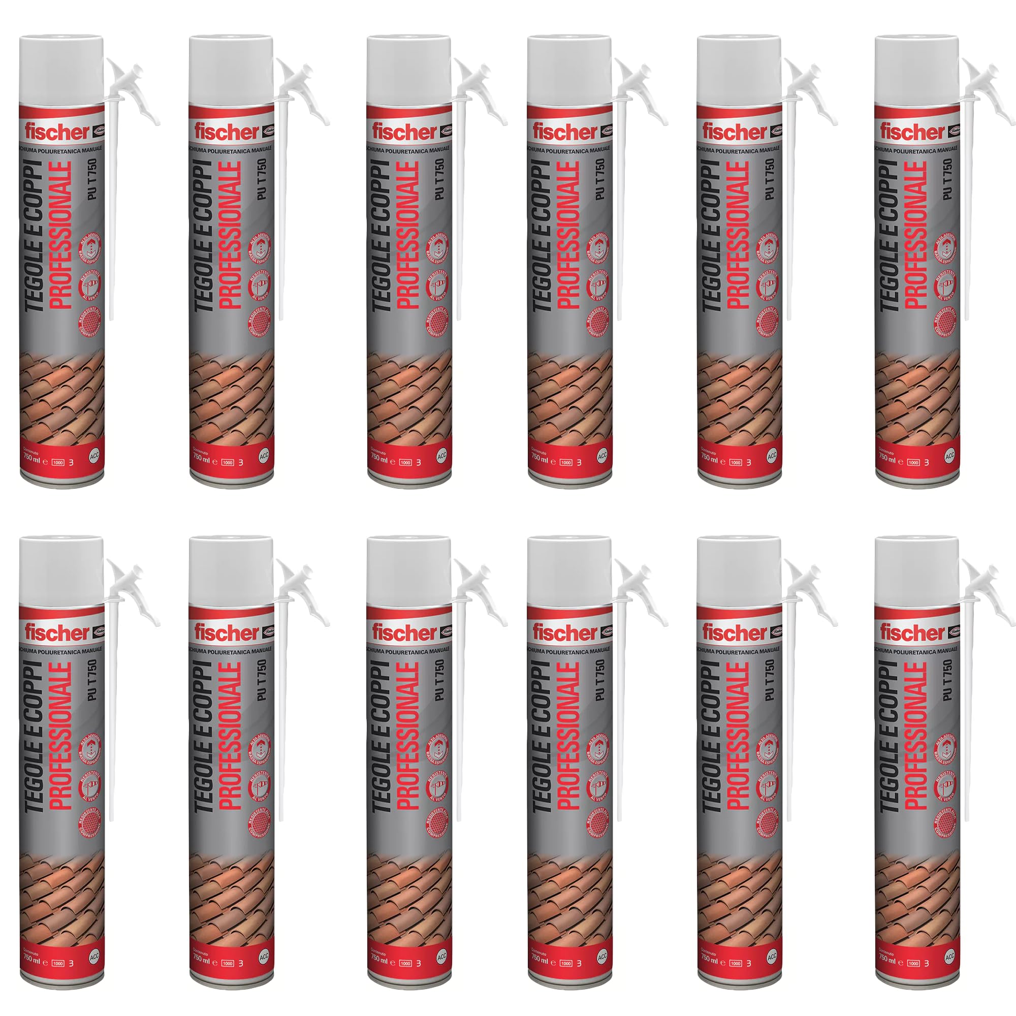Fischer PUP T 750 Schiuma Poliuretanica Tegole 750 ml