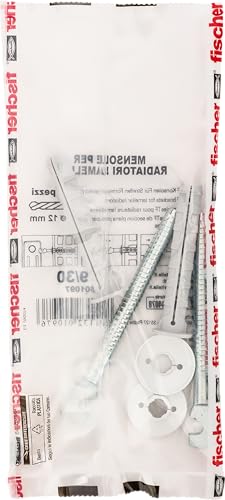 Fischer TF 9/30 mensola radiatore bianca 85x27mm 2 pezzi