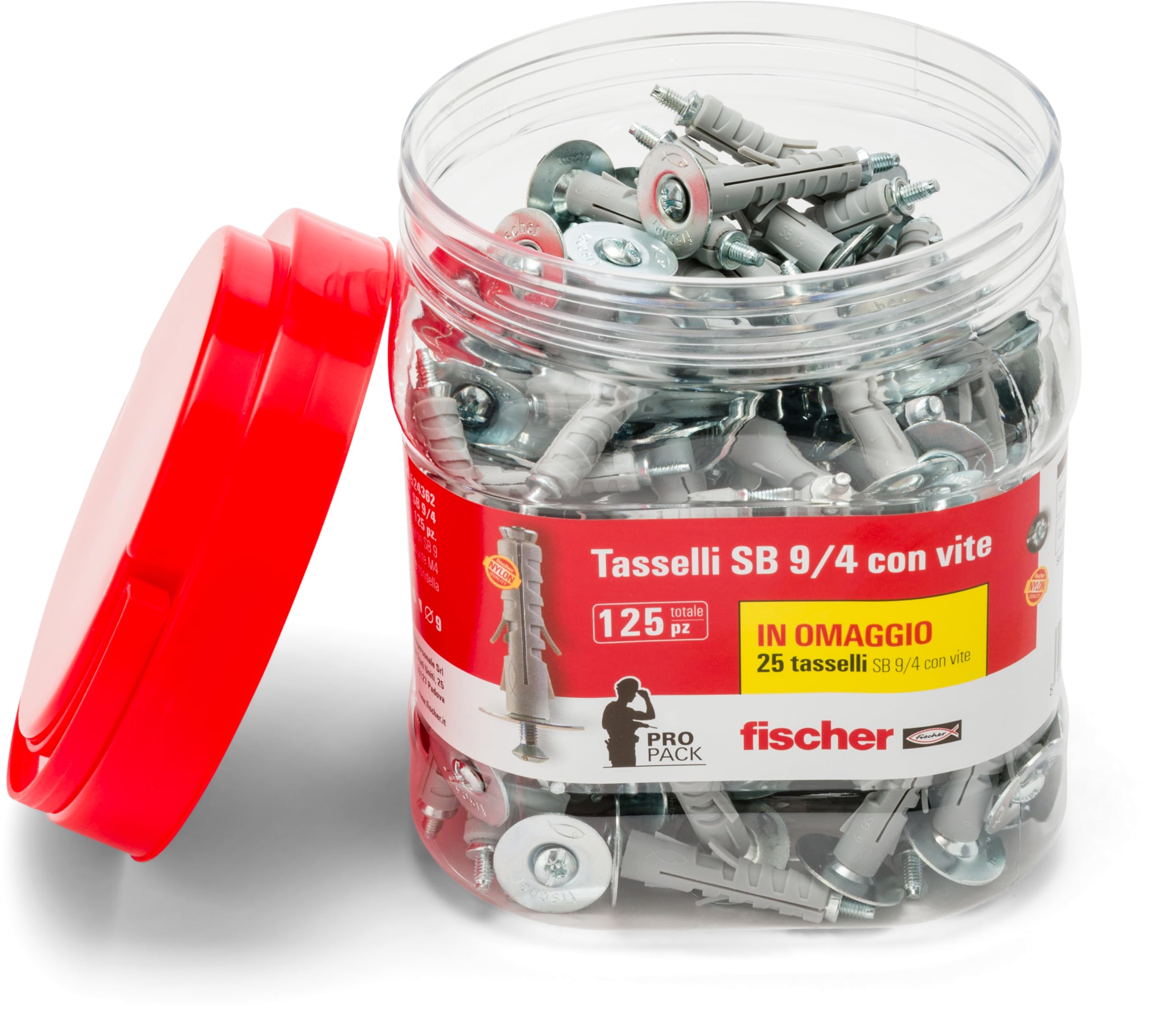 Fischer SB 9/4 Tasselli Barattolo 125 pz per Cemento