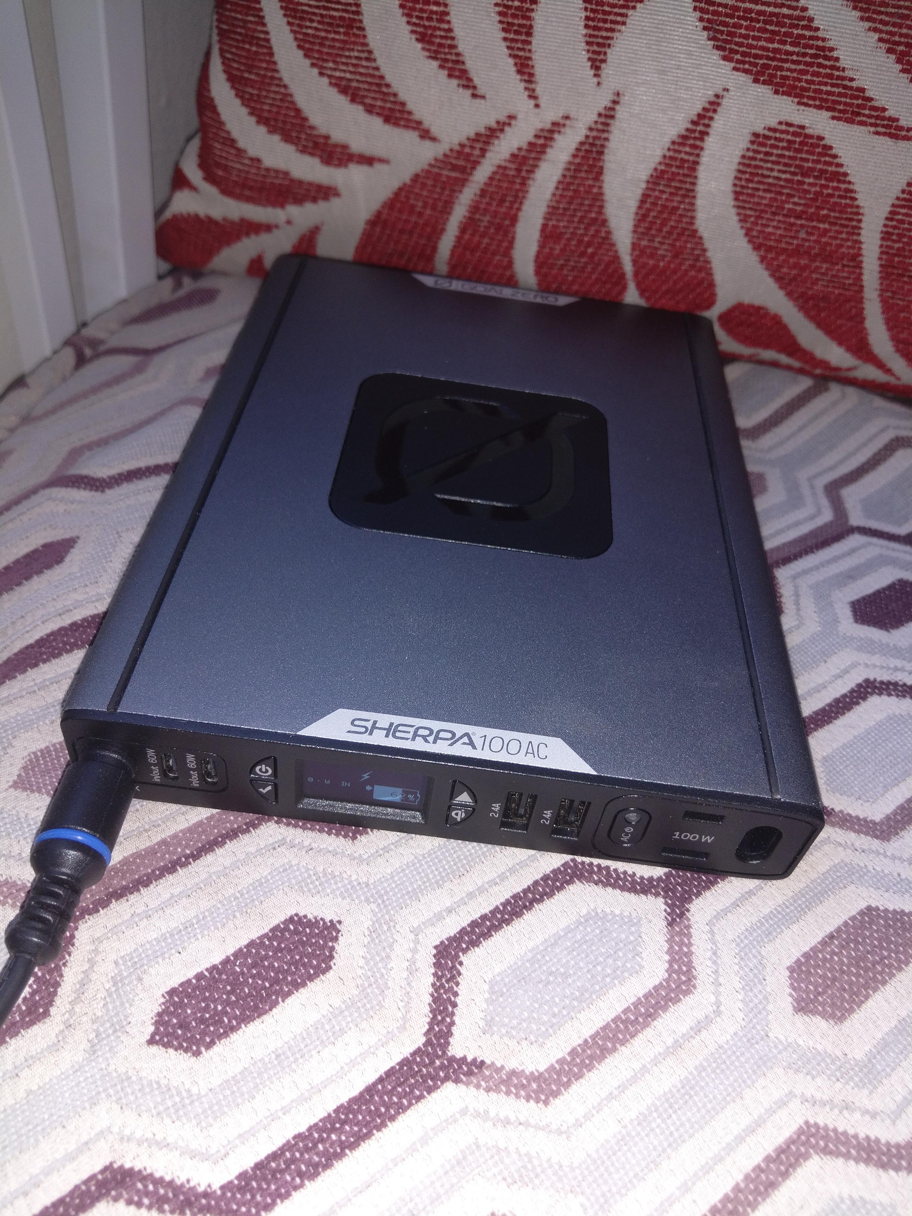 Goal Zero Sherpa 100AC power bank 95Wh open box 100W AC
