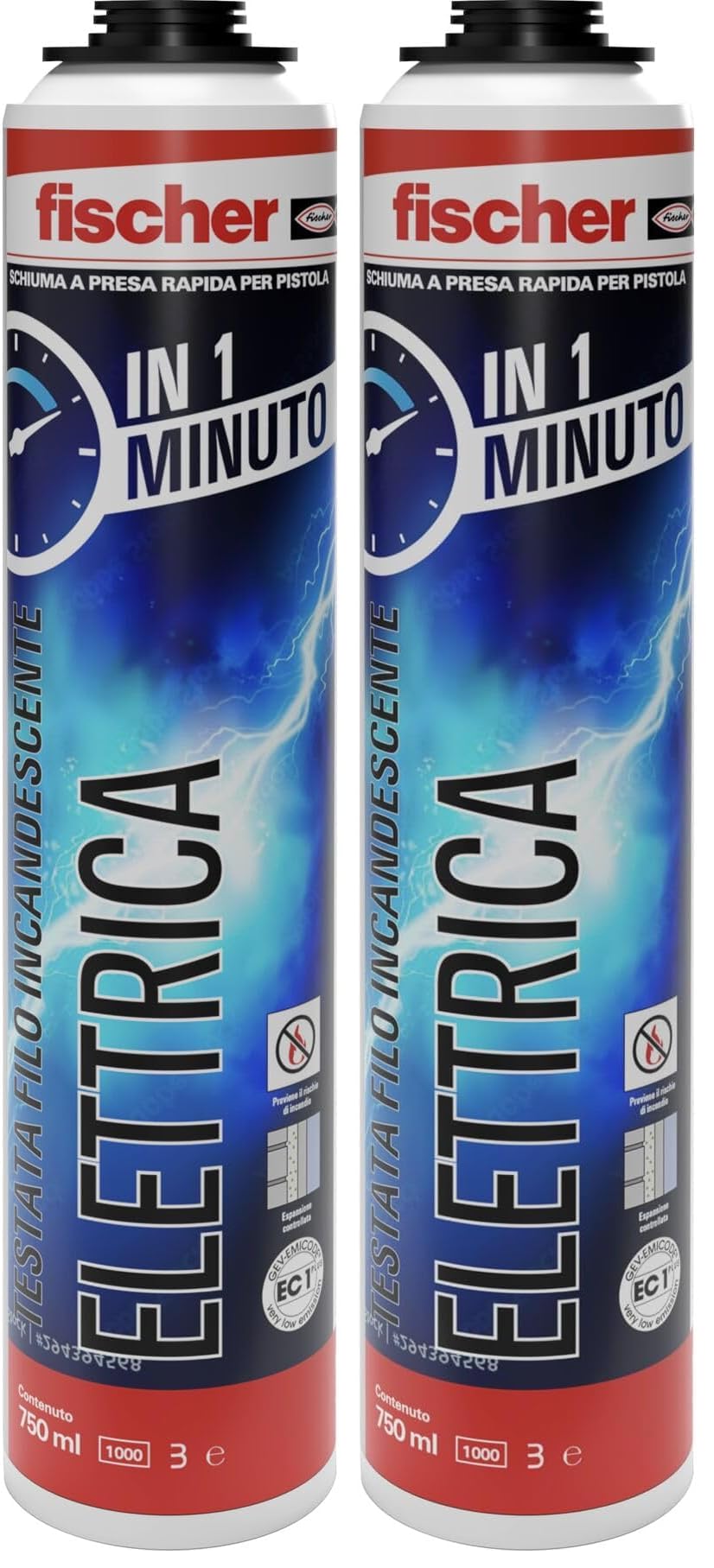 Fischer PUP schiuma elettrica 750 ml presa 60 secondi