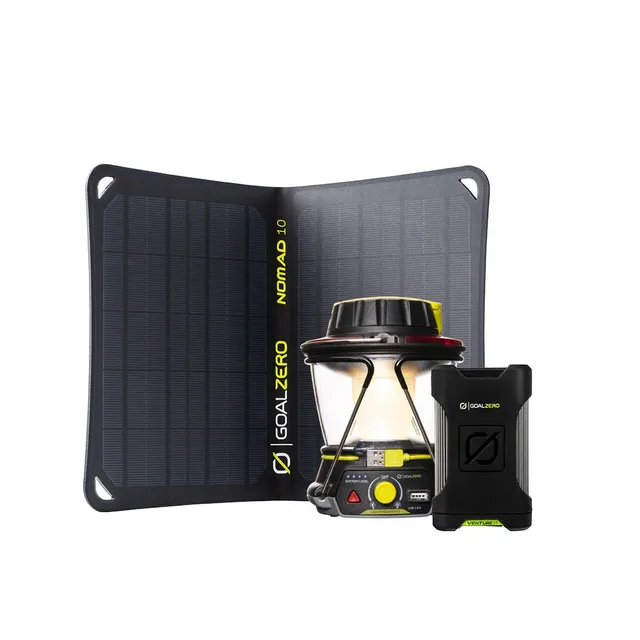 GoalZero Venture 35 + Nomad 10 + Lighthouse 600 kit solare