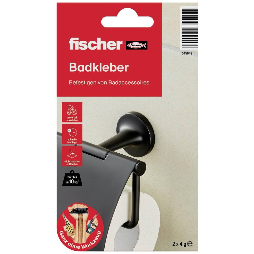 Fischer Colla Bagno kit fissaggio piastrelle 4x4g senza forare