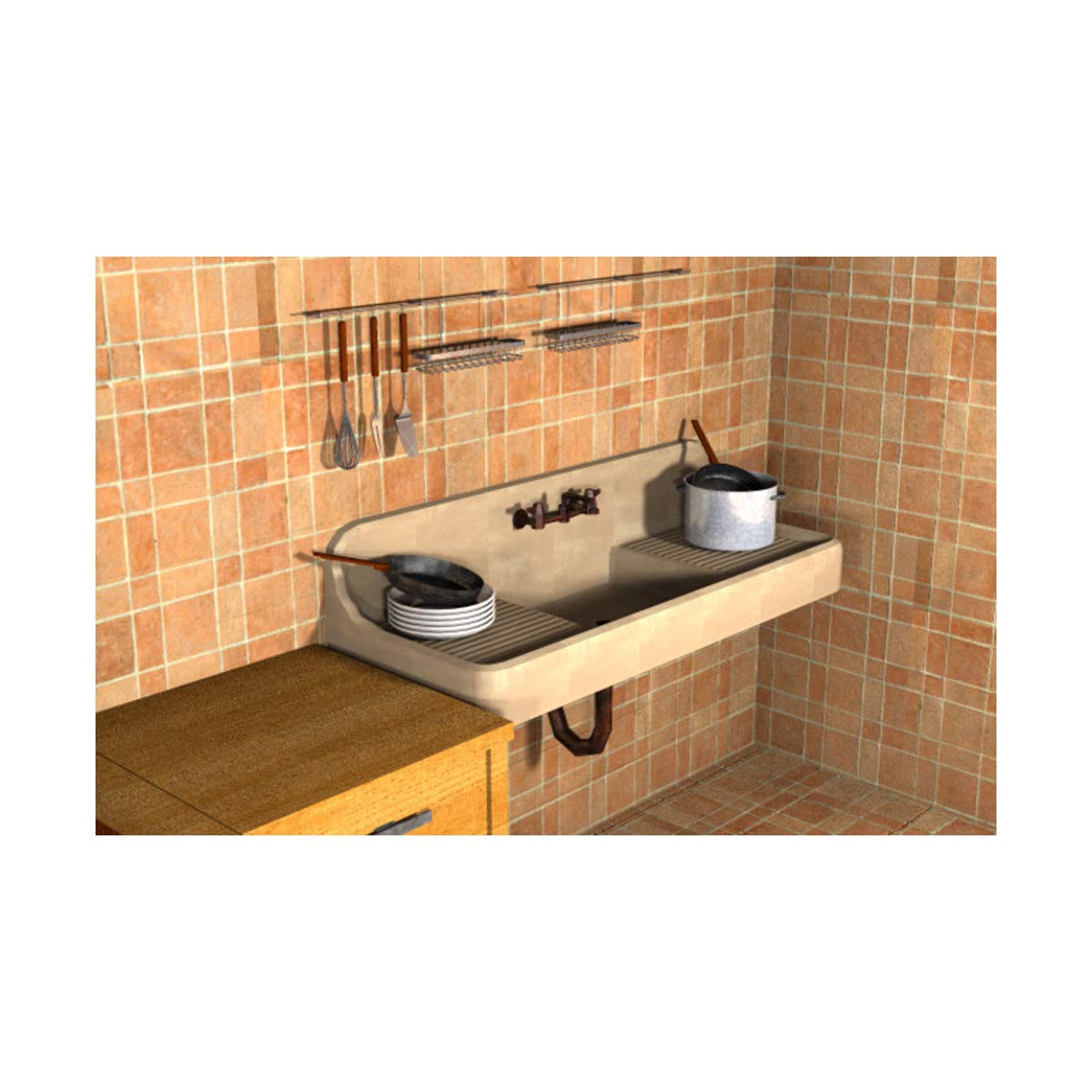 Fischer ML 35 mensole lavabo 350 mm 2 pz robuste