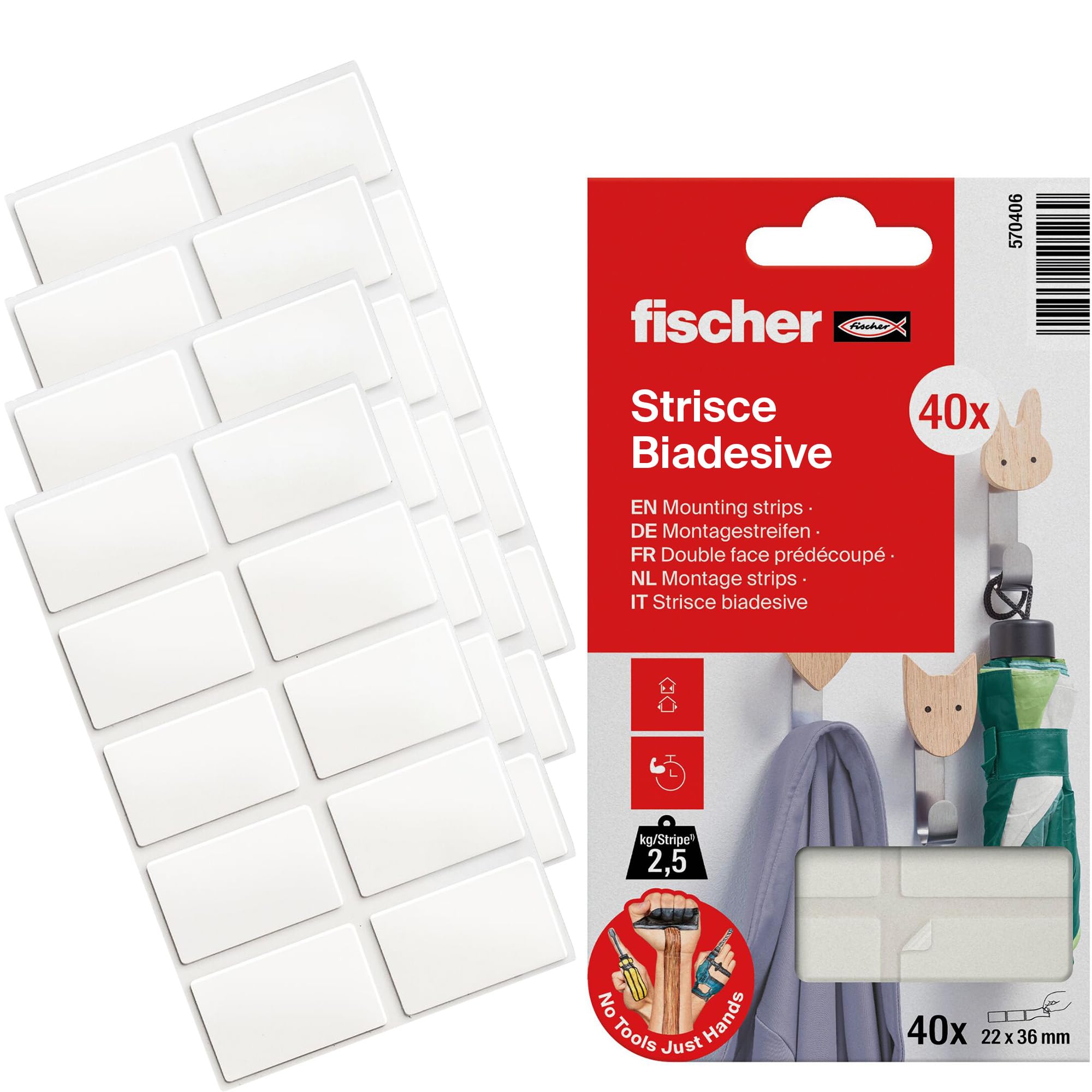 fischer Nastro Biadesivo 3 m Extra Forte Trasparente 19 mm