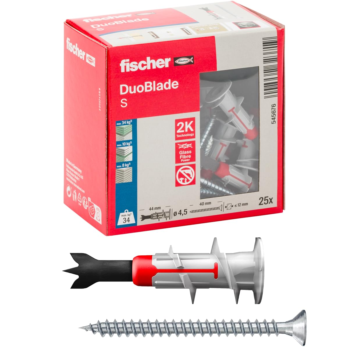 Fischer Solar DuoBlade 545678 Tasselli Cartongesso 20 Viti