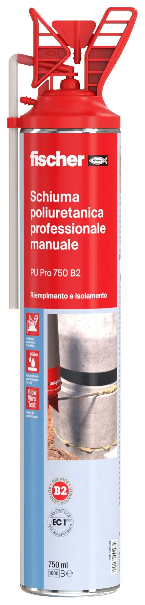 Fischer PU 750 Schiuma Poliuretanica Professionale 750 ml