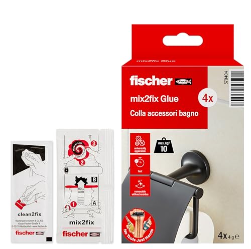 Fischer Colla Bagno kit fissaggio piastrelle 4x4g senza forare