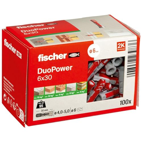 Fischer 55006 Tasselli 100 Pezzi Grigio