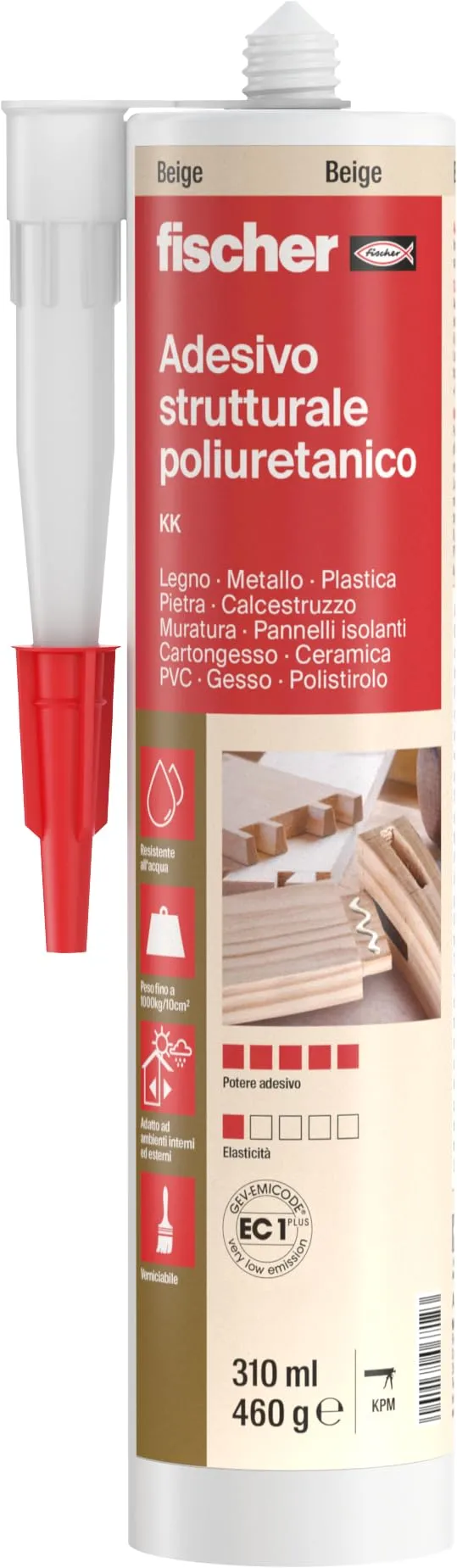 Fischer KK Adesivo Poliuretanico Legno Resistente acqua