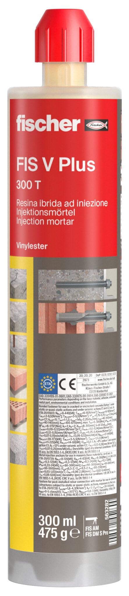 fischer FIS V Zero 300 T ancorante chimico 300 ml