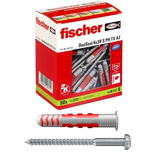 Fischer DuoSeal 6x38 tasselli bagno con vite 50 pz
