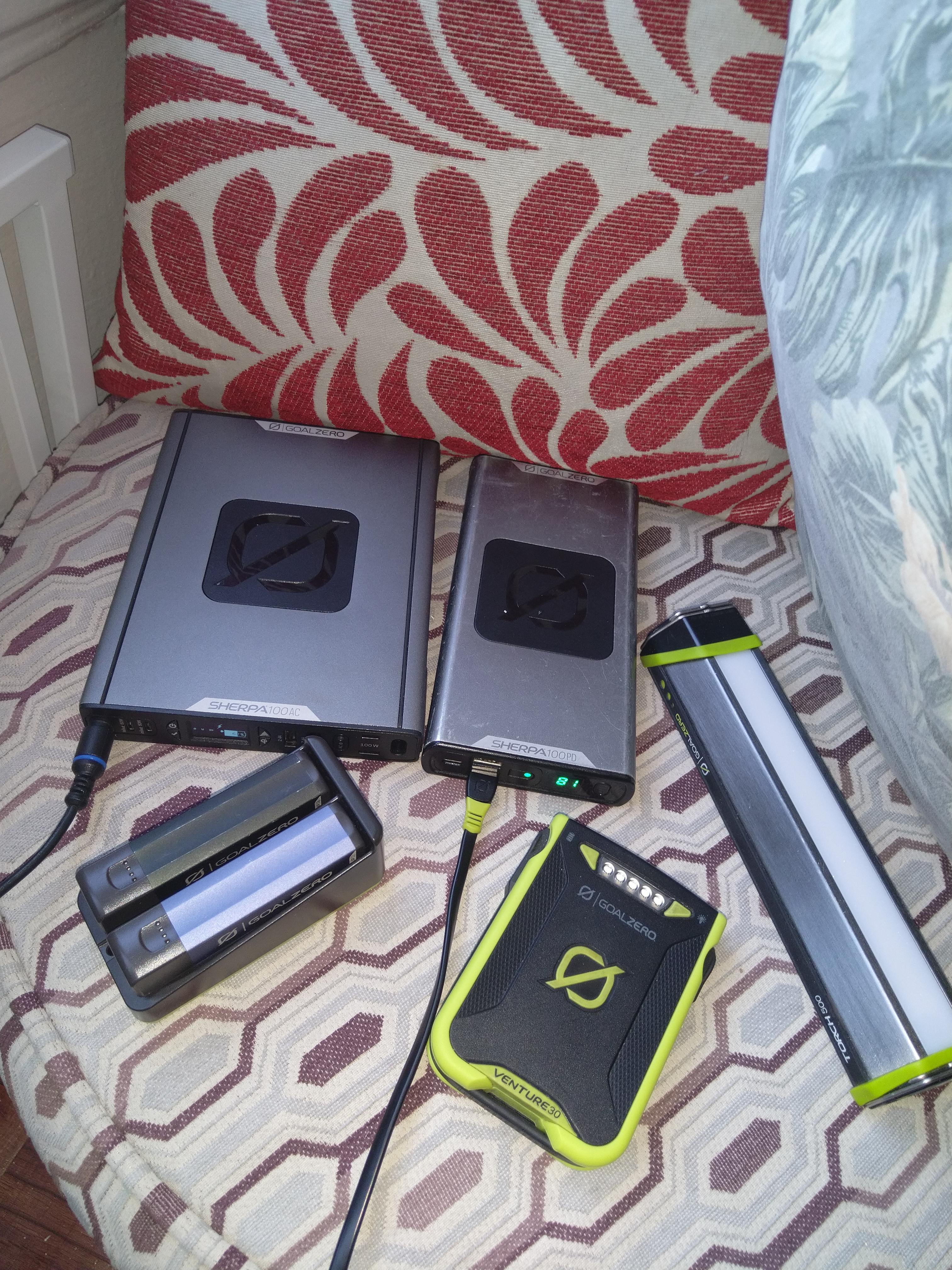 Goal Zero Sherpa 100AC power bank 95Wh open box 100W AC