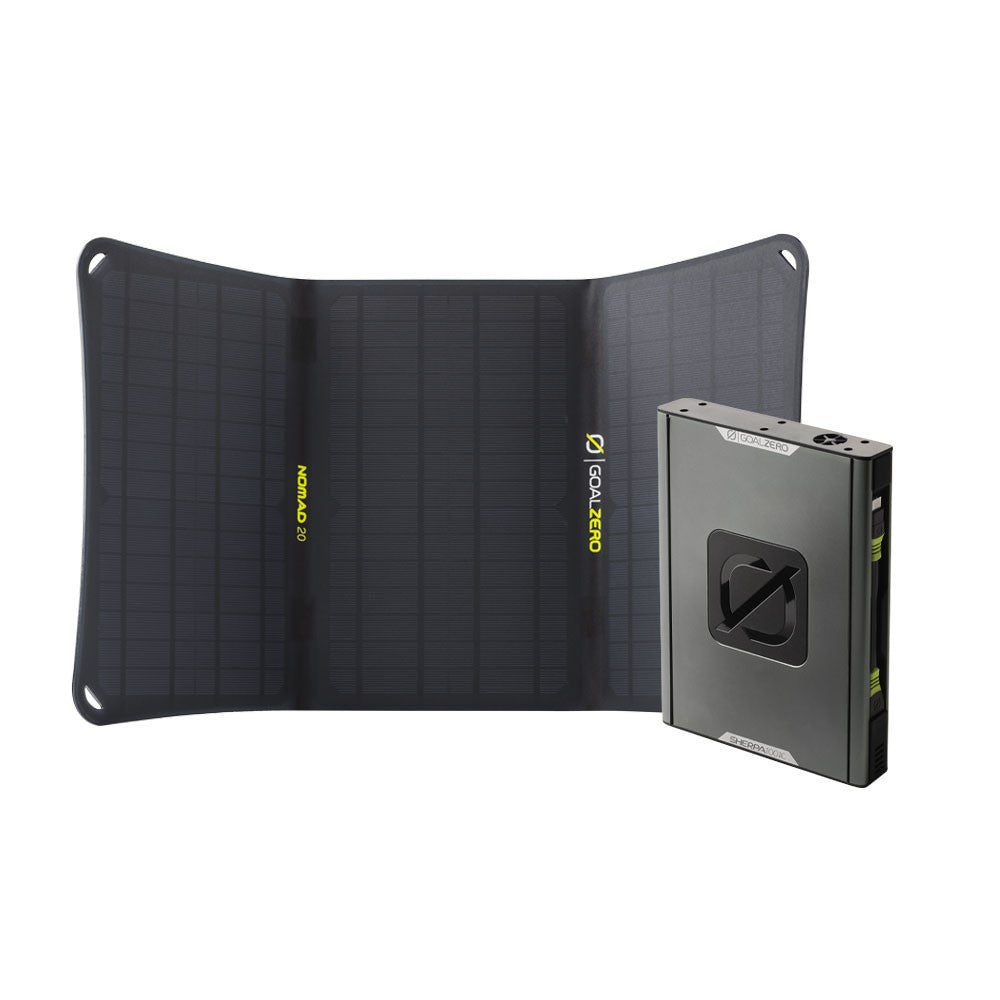 GoalZero Sherpa 100AC + Nomad 20 kit solare 95Wh con pannello 20W