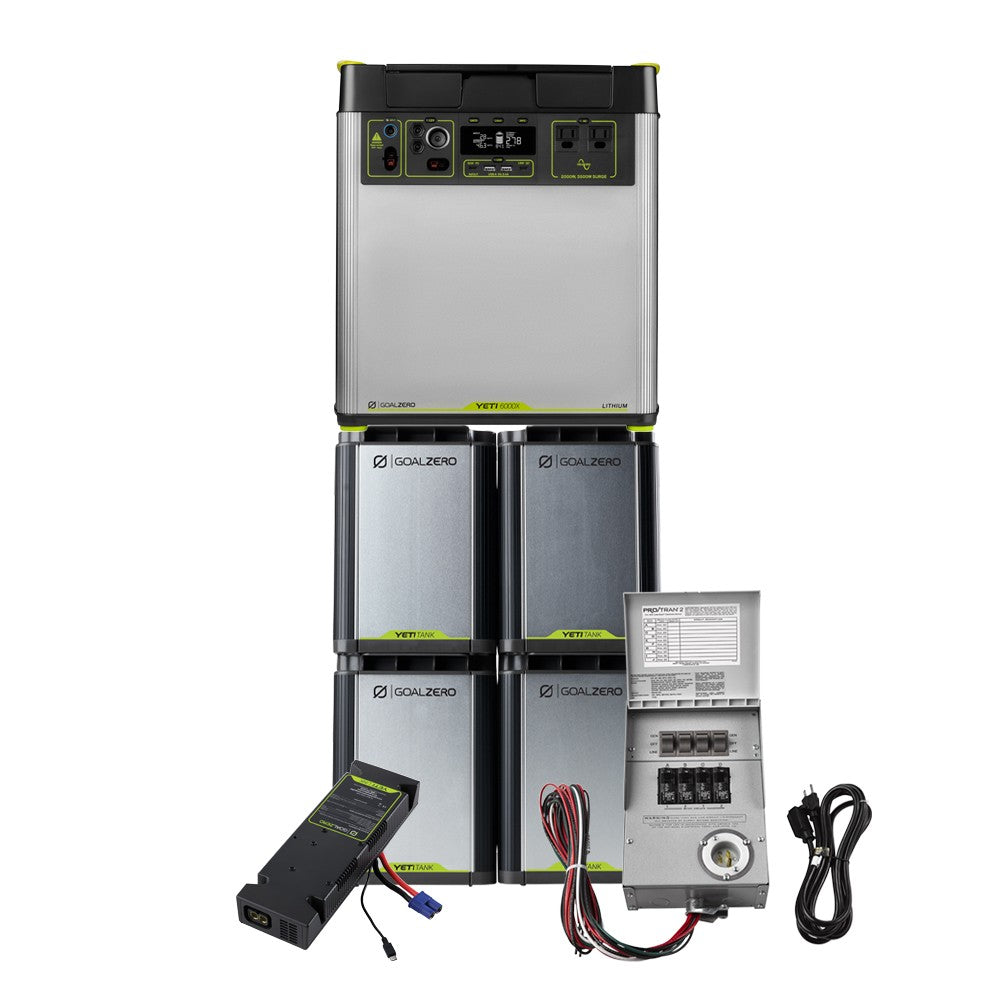 GoalZero Yeti 6000X sistema accumulo 10800Wh 4 batterie