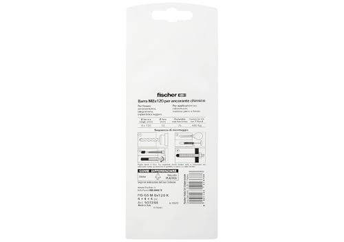 Fischer M8x120 barra filettata ancorante chimico 4 pezzi