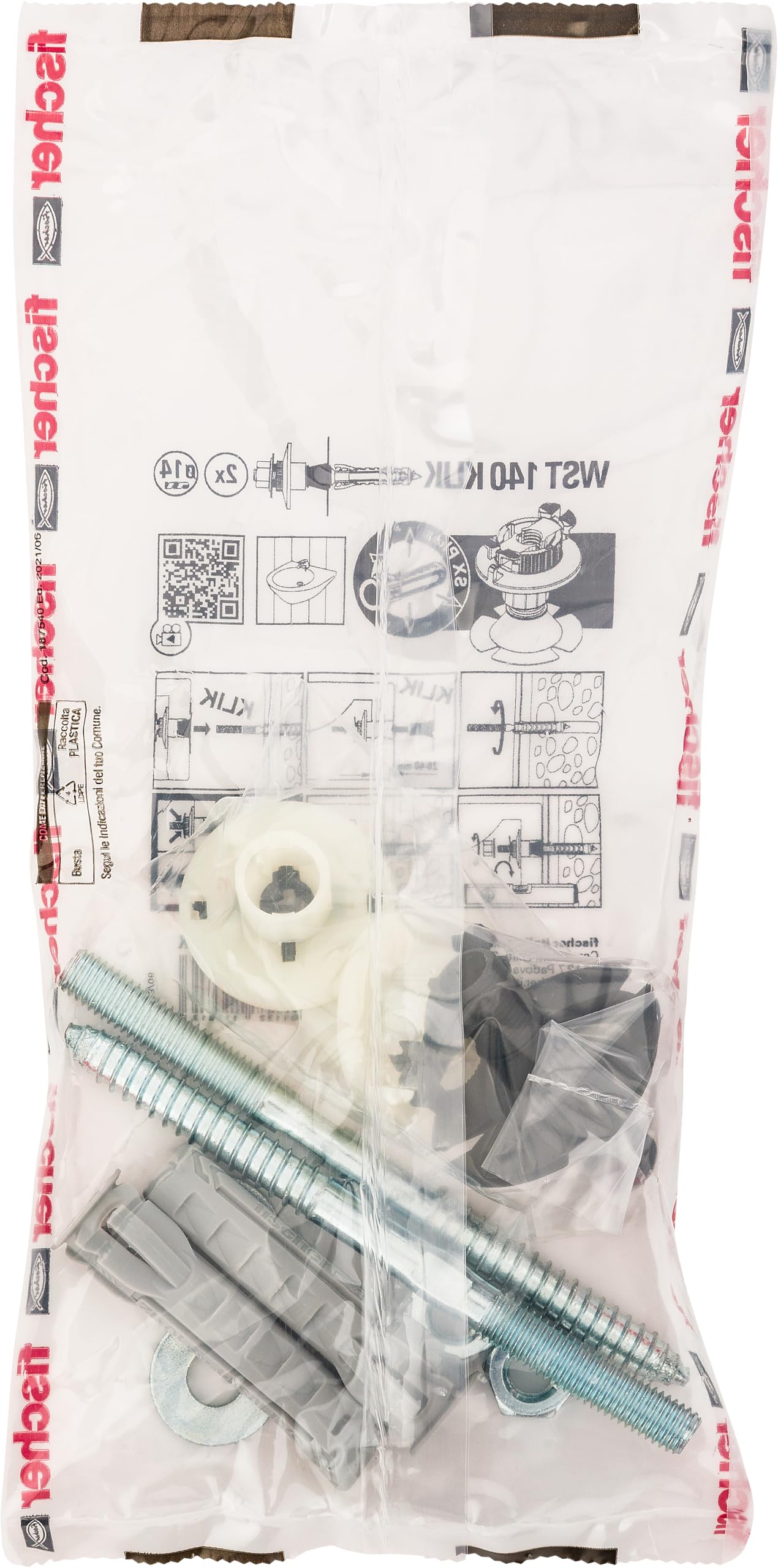 Fischer WST 140 Klik fissaggio lavabo 14mm montaggio semplice