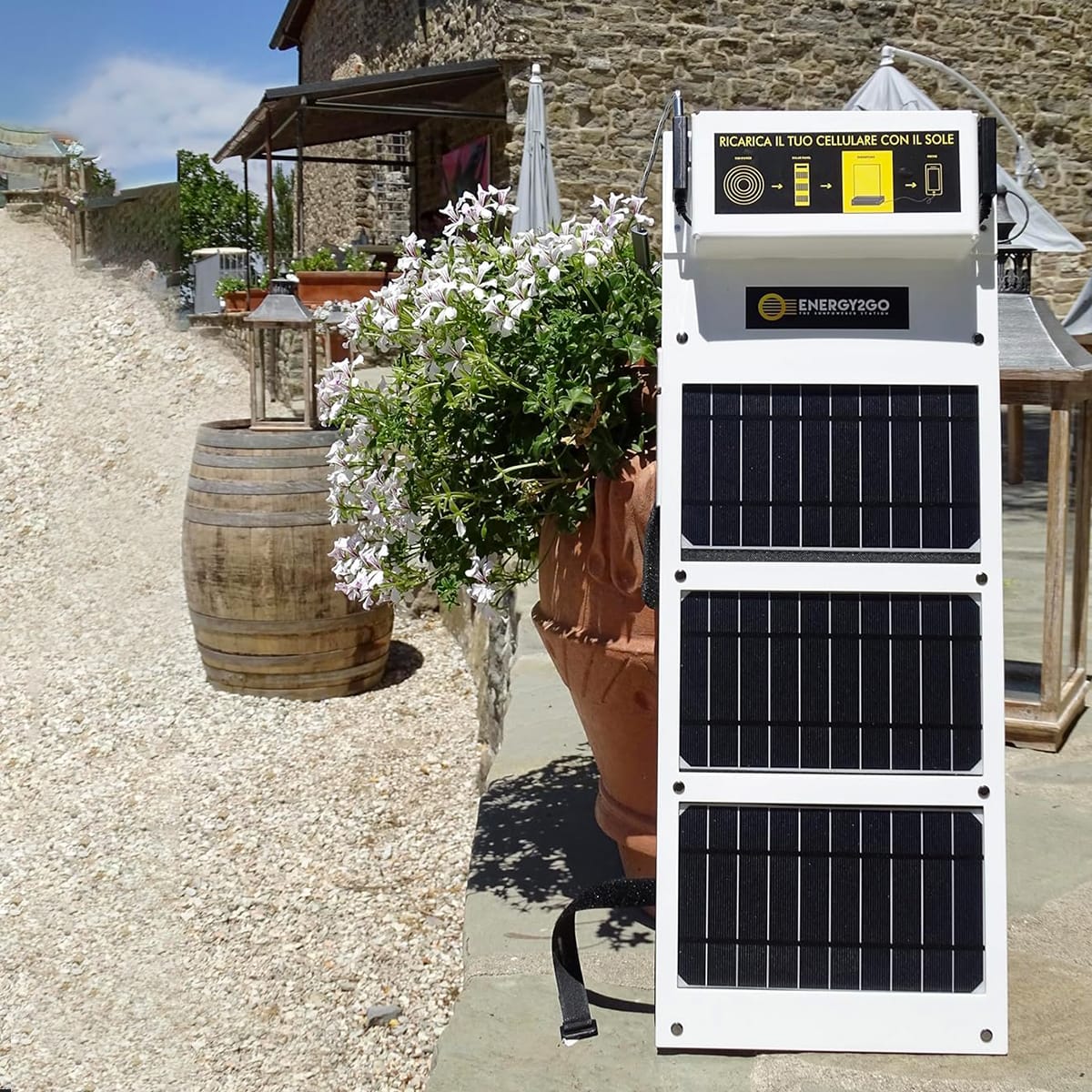 ENERGY2GO pannello solare 16W ricarica smartphone 2 USB outdoor