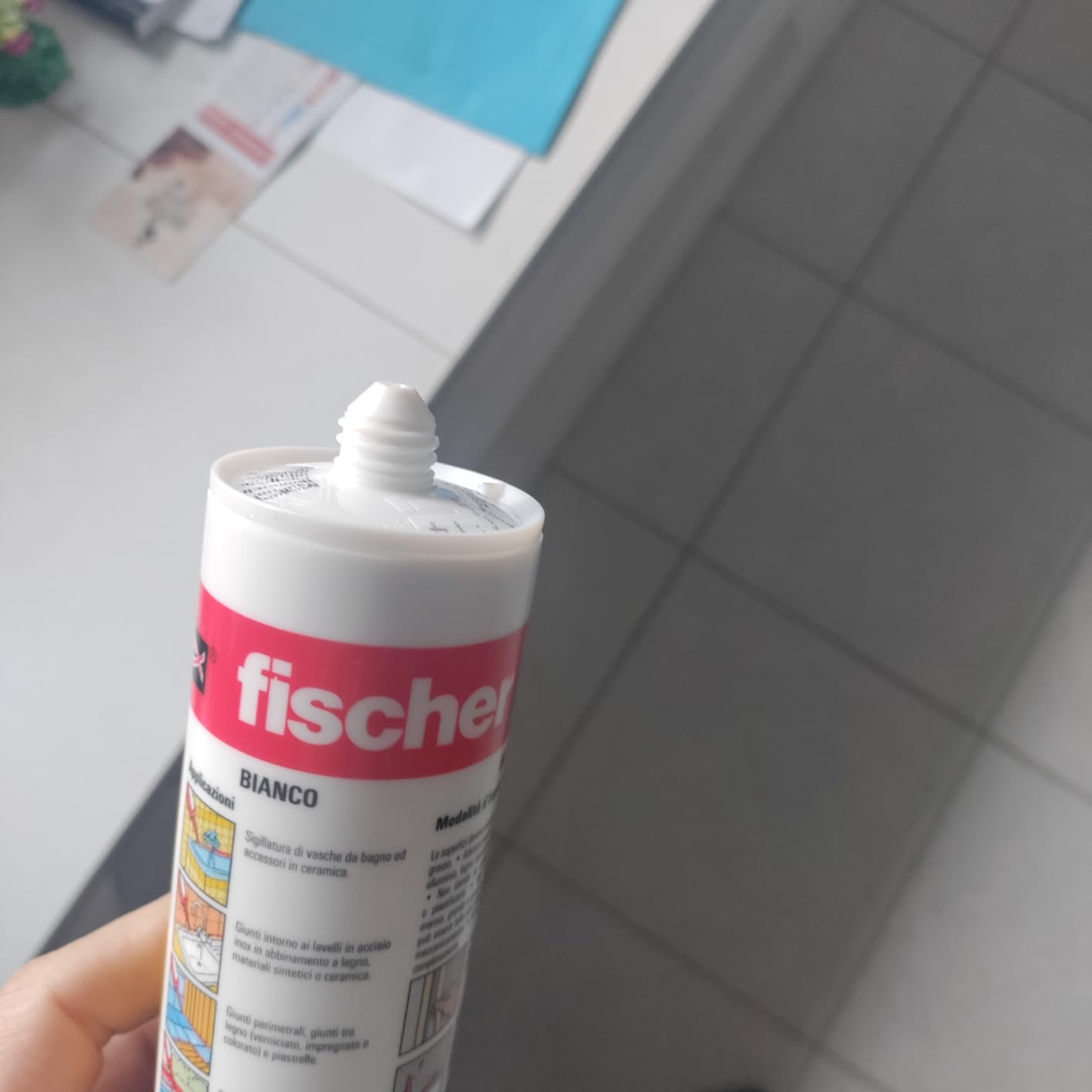 Fischer SNS silicone neutro sanitari bianco