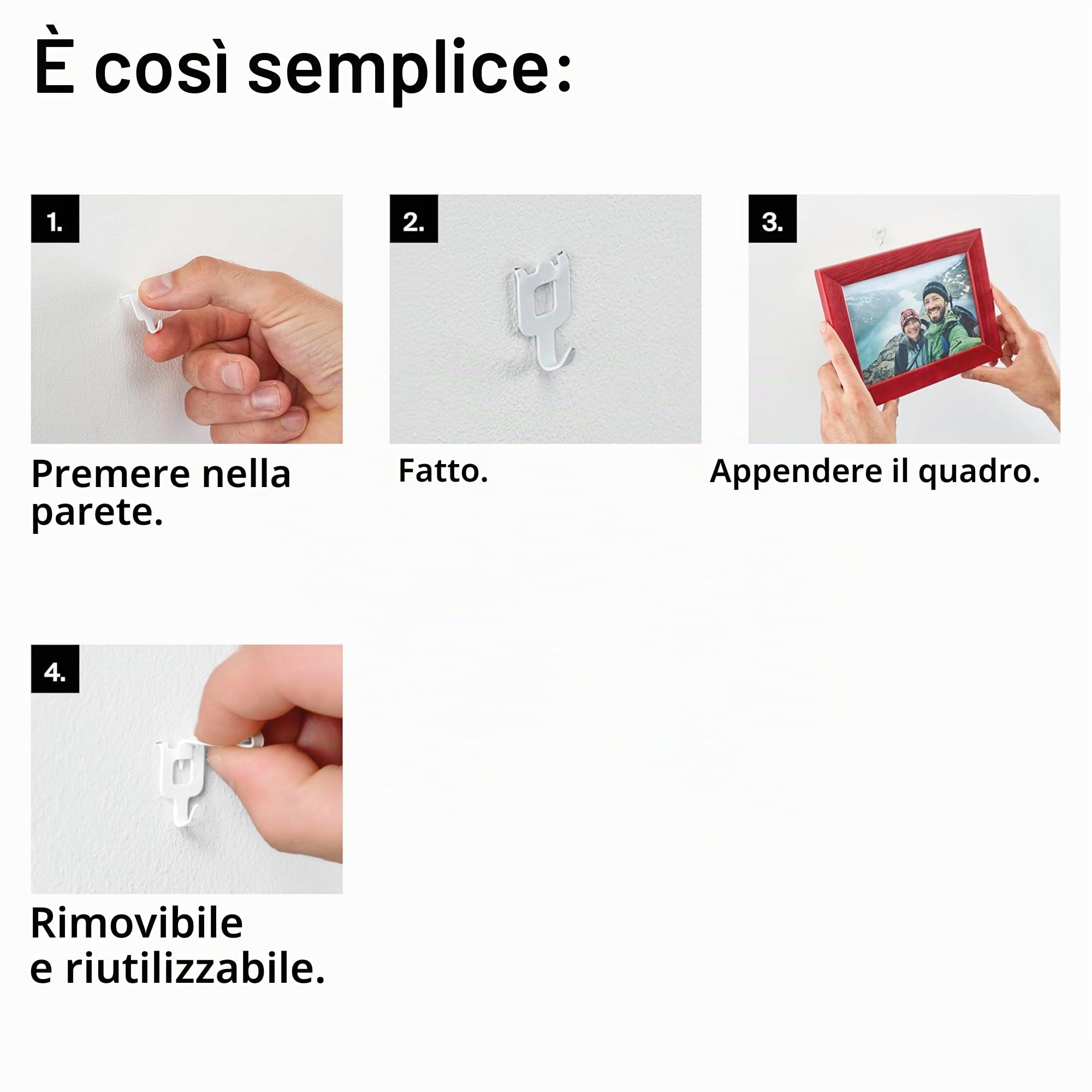 fischer Fast&Fix Ganci Appendiquadri 24 Pezzi Bianchi