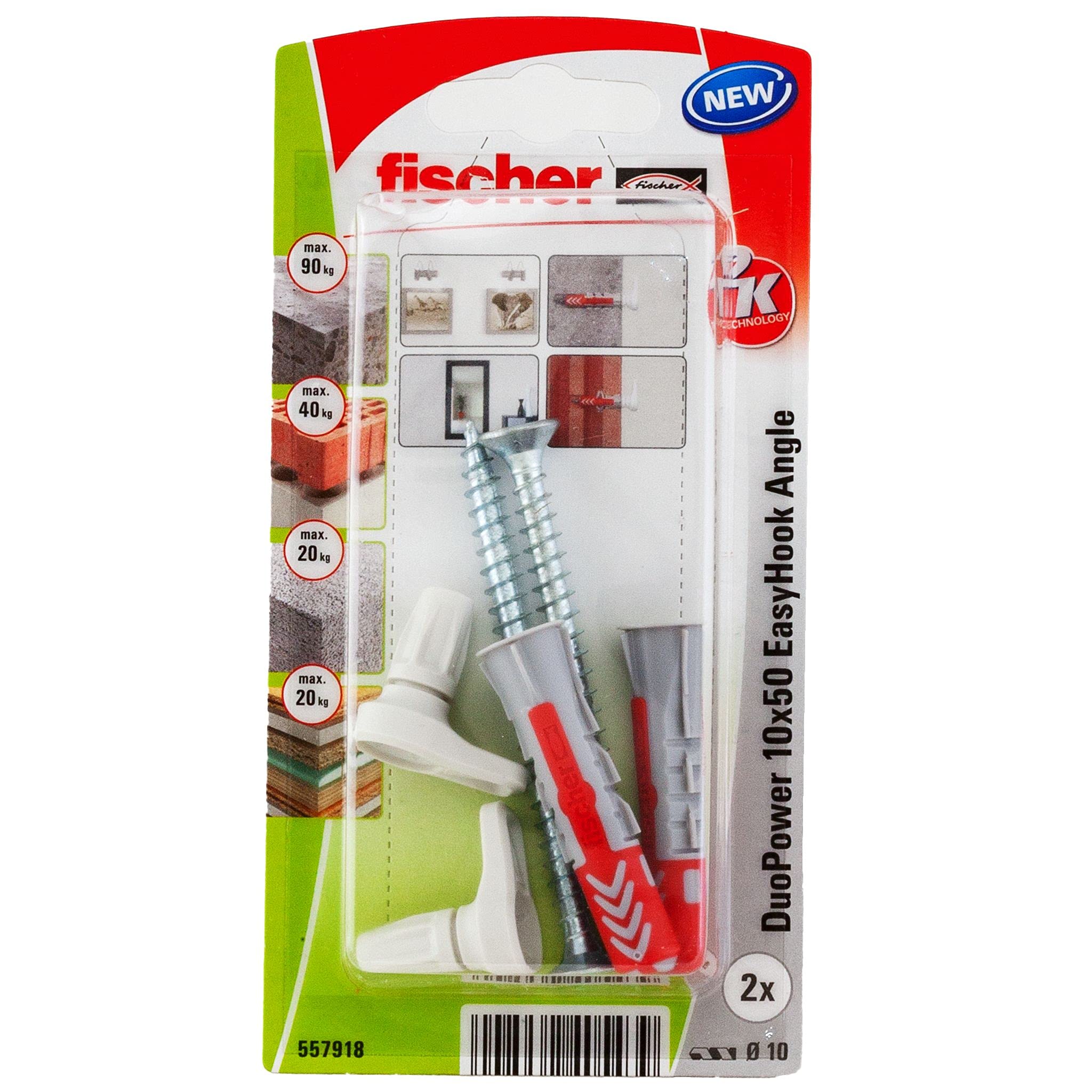 Fischer EasyHook Round Ganci Tondi 6 Pezzi con Tasselli