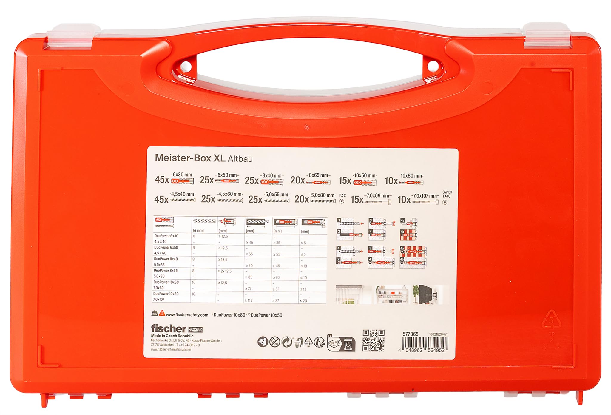 Fischer Meister-Box XL kit tasselli viti 280 pezzi DuoPower universale